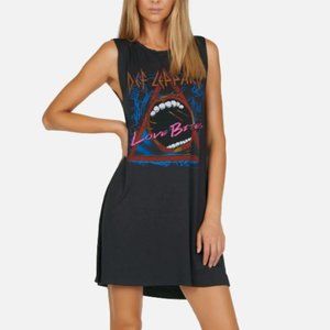 Lauren Moshi Deanna Sleeveless Dress in Onyx Def Leppard Love Bites